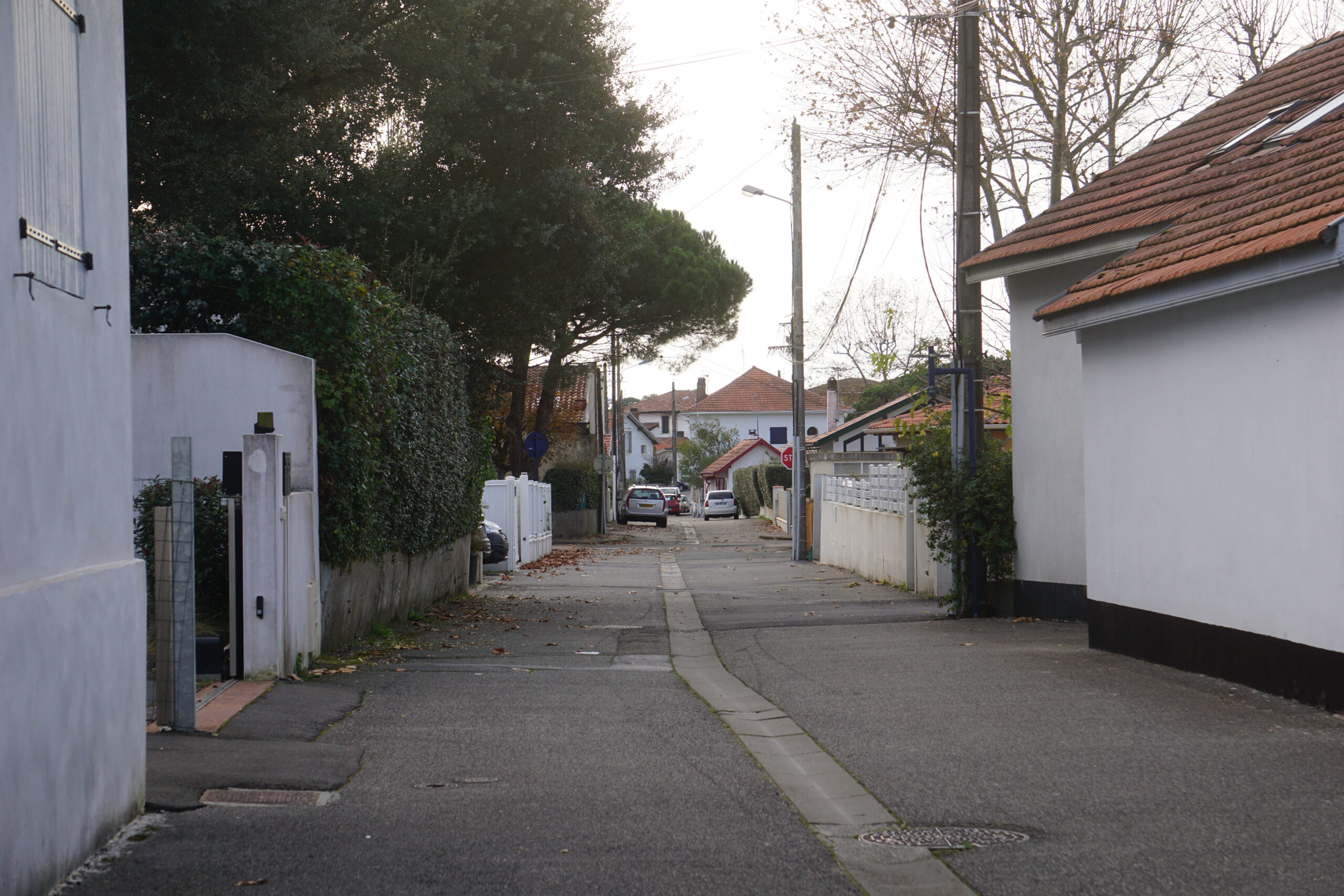 Photographie d'une rue déserte.